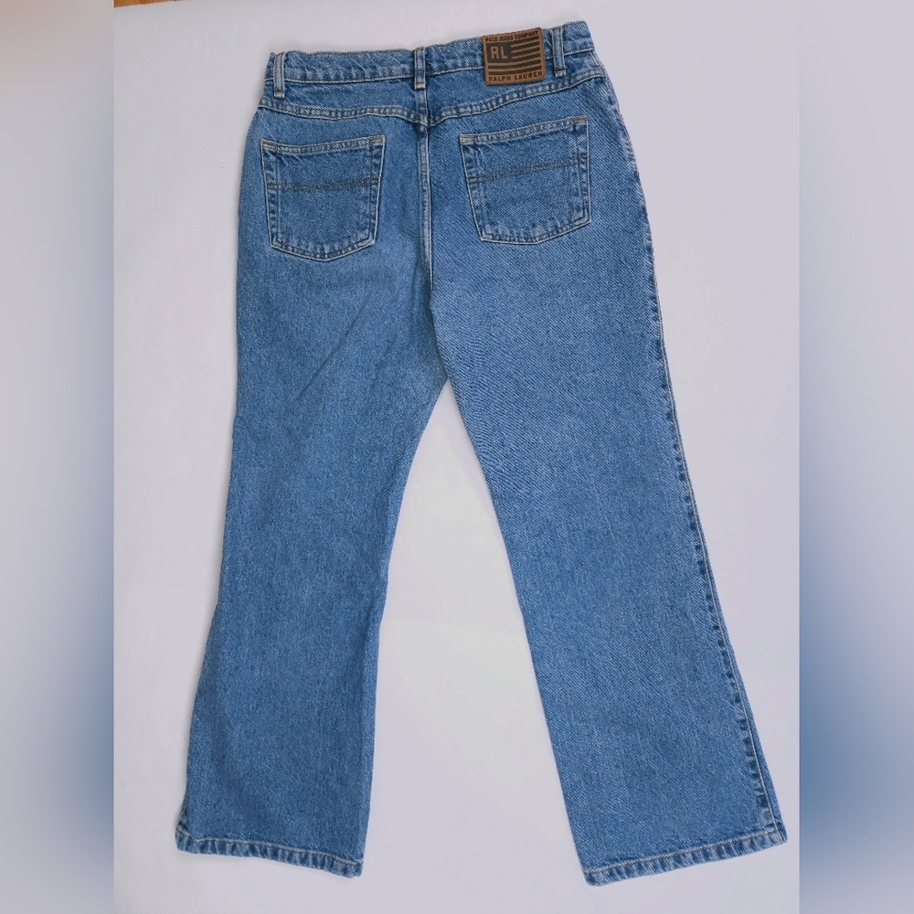 Ralph Lauren Vintage Polo Jeans Company Medium Wash Denim Flare Women's 12